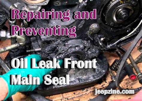 Fixing An Oil Leak From A Car S Front Main Seal