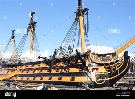 Hms Victoryadmiral Lord Nelsons Flagship Stock Photo Alamy