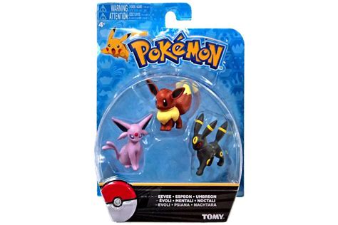 Tomy Pokemon Eevee Espeon And Umbreon Mini Figure Set Of 3