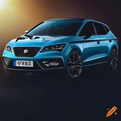 Seat Leon Z Atkami Blizn Po Uderzeniu Pioruna Na Tle Pag Rkowatej Wsi