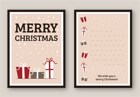 Christmas Gift Card Vector Art, Icons, and Graphics for Free Download