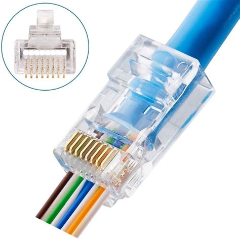 Conector RJ45 Macho De Passagem CAT6 FURUKAWA Velocidade Gigabit