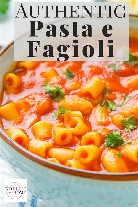 Authentic Italian Pasta Fagioli Recipe