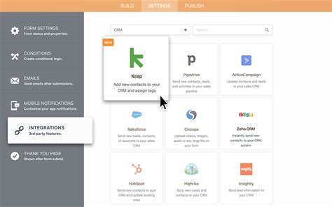 Keap - CRM Integrations | JotForm