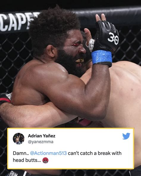 Mmafighting On Twitter Fighters React To The Accidental Headbutt