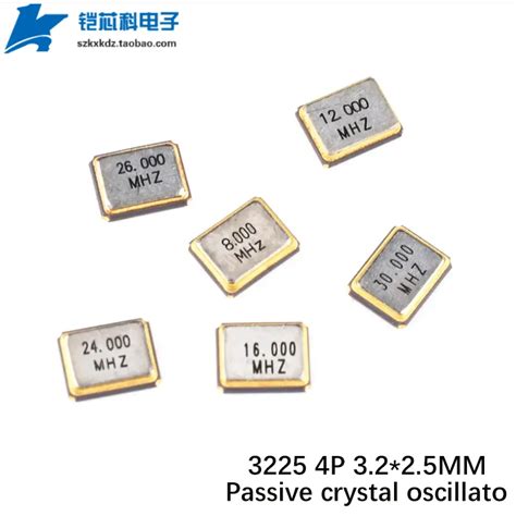 10Pcs 3225 4PIN 3 2 2 5MM SMD Passive Crystal Oscillator 10MHZ 12MHZ