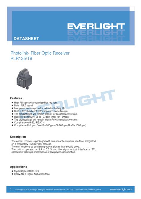 Plr Datasheet Pdf Everlight