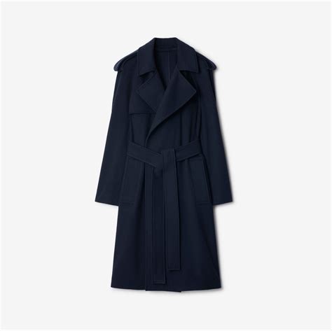 Cashmere Wrap Coat In Navy Women Burberry® Official