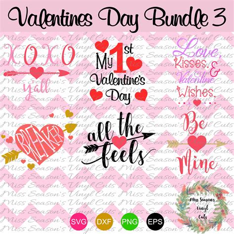 Valentines Day Bundle 6 Designs Svg 61663 Cut Files Design Bundles