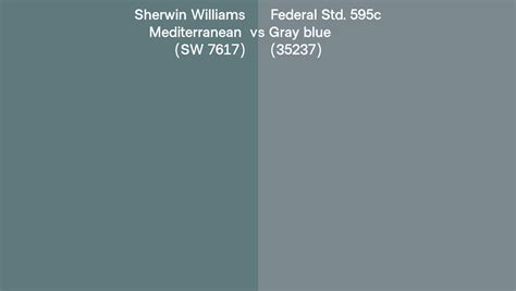 Sherwin Williams Mediterranean Sw Vs Federal Std C Gray Blue