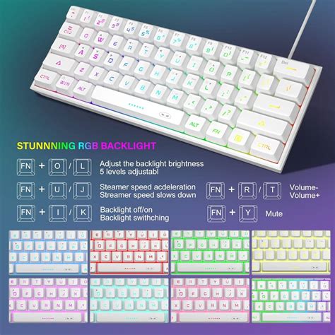 Magegee Ts Wired Membrane Gaming Keyboard Small Compact Rgb