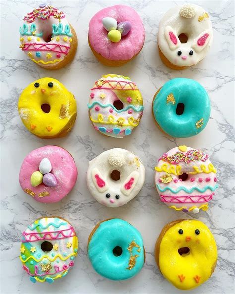 Easter donuts come thruuu 🐰🐣💕 | Easter sweets, Donut decorating ideas ...