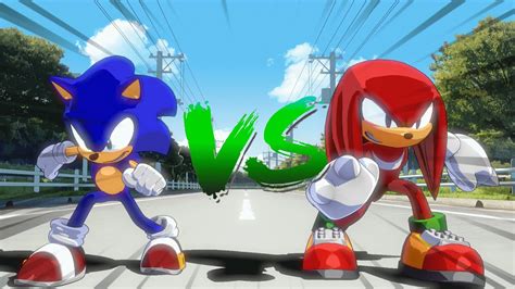 Sonic V S Knuckles The Race [sonic Movie 2 Animation] ソニック V ナックルズ