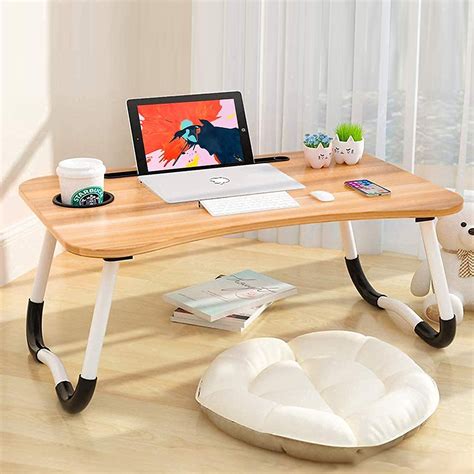 Buy TRONI Foldable Bed Study Table Portable Multifunction Laptop-Table ...