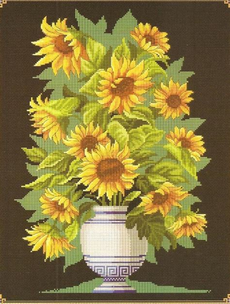 Bouquets Of Sunflowers Complete Cross Stitch Kit