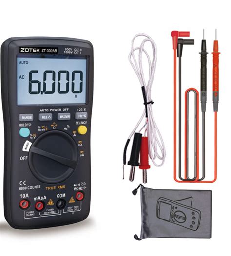 ZT300AB Multimeter Auto Manual Range Digital Universal Meter 6000