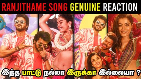 Ranjithame Single Song Reaction Ranjithame Varisu Song Review