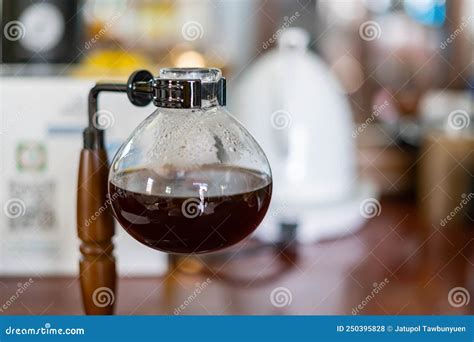 Making Coffee With Syphon Method Stock Photo Image Of Machine