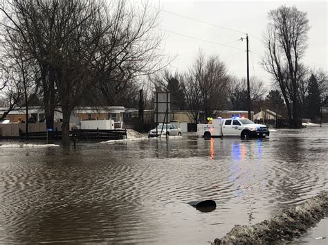 Flooding Forces Evacuation At Trailer Park