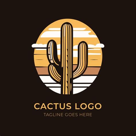 Premium Vector Hand Drawn Cactus Logo Design