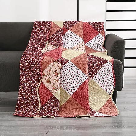 Wongs Bedding Couvre Lit Matelass Boh Me Double Pi Ces Patchwork