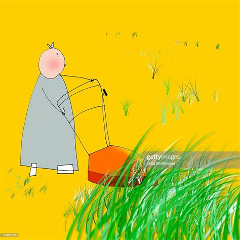 Man Mowing Lawn Side View High Res Vector Graphic Getty Images