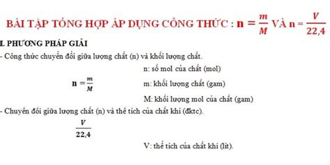 m M trong hoá học là gì Tổng hợp các công thức liên quan và bài tập