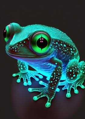 'cute frog ' Poster, picture, metal print, paint by MAD SPACE ...