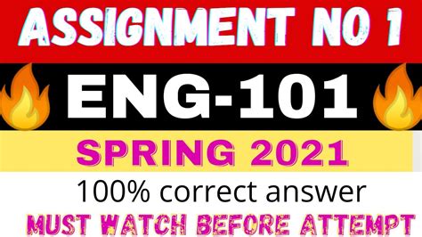 Eng Assignment Solution Spring Vu Short Notes Youtube