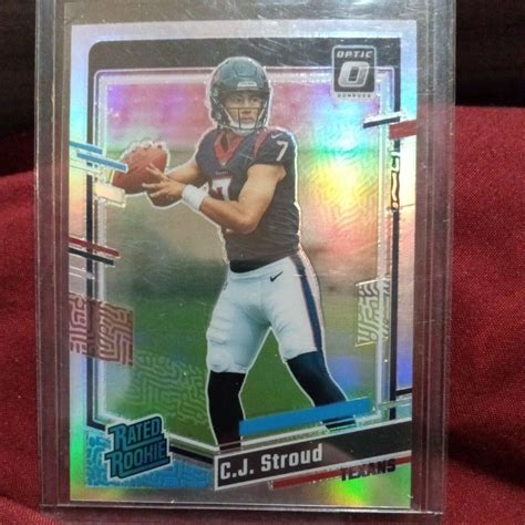 Donruss Optic Cj Stroud Silver Holo Rated Rookie Rc Texans