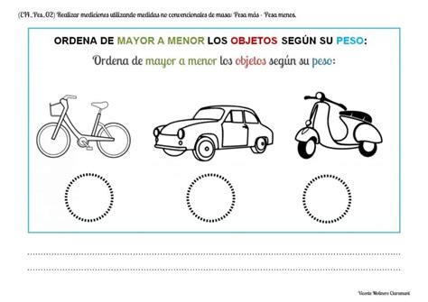 Medidas de Masa y Peso Educación Infantil 4 años