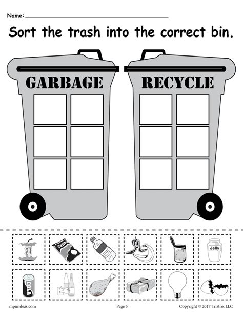 Recycling Printables For Kids