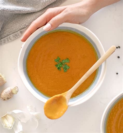 Immune Boosting Carrot Turmeric Ginger Soup Recipe The Dimple Life