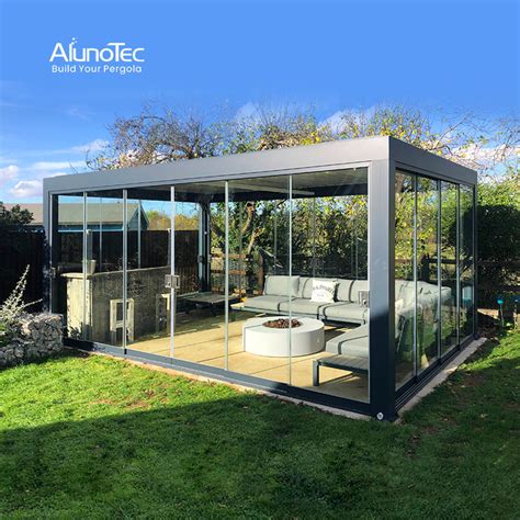 Alunotec Motorized Outdoor Waterproof Backyard Gazebo Modern Smart