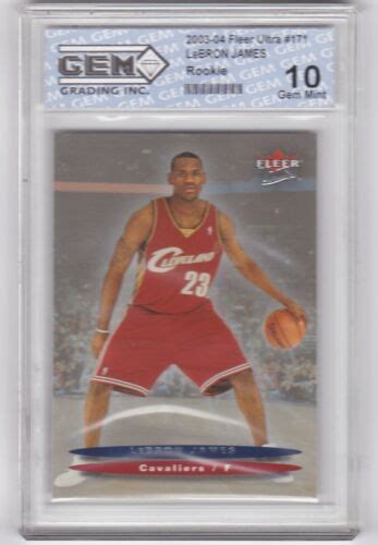 Lebron James Rookie Fleer Ultra Gem Mint Ebay