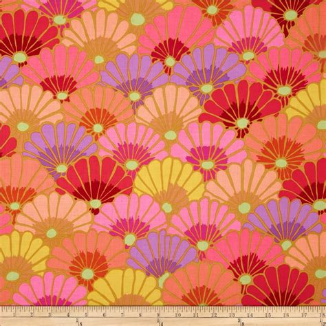 Kaffe Fassett Collective Thousand Flowers Pink Kaffe Fassett Flower Wallpaper Colorful Feathers