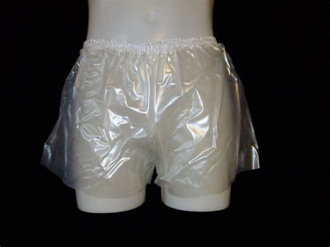 Pvc Boxer Shorts Mens Briefs Pants Plastic Underwear Shiny Boxers Crisp