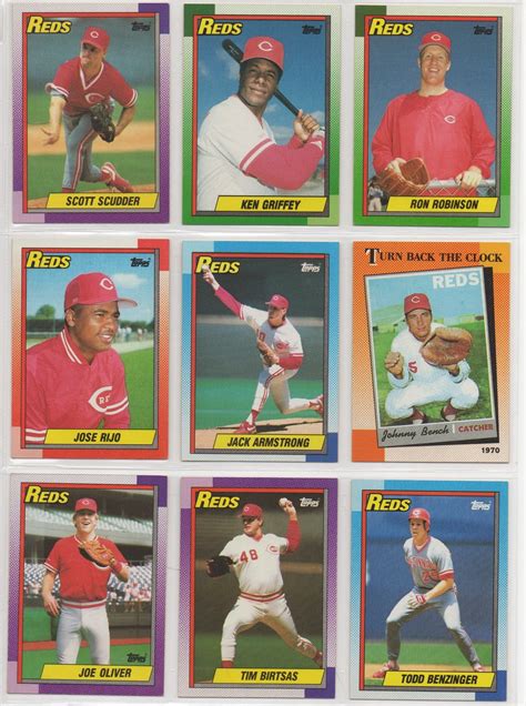 Cincinnati Reds Baseball Card Collector 1990 Topps Cincinnati Reds