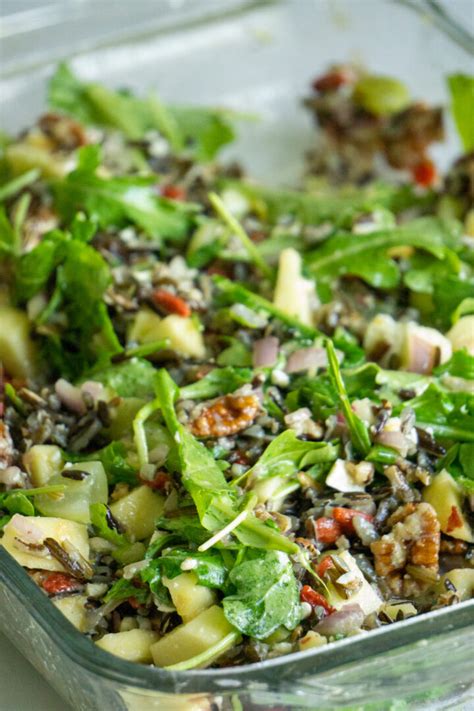 Grown Up Wild Rice Waldorf With Arugula And Goji Berries Pith And Rind