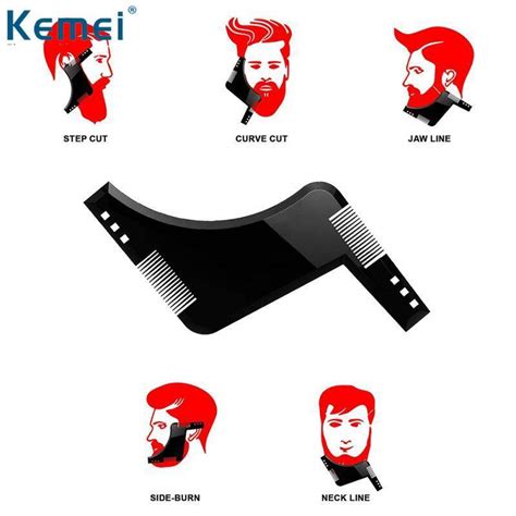 Kemei New Fashion Men Beard Shaping Styling Template Comb Barber Tool