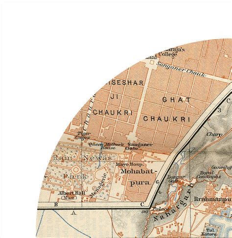 JAIPUR - city poster - city map poster print - VINTAGE MAPS AND PRINTS