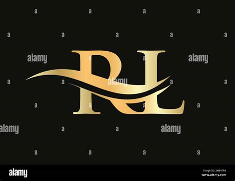 Creative Rl Letter With Luxury Concept Modern Rl Logo Design For