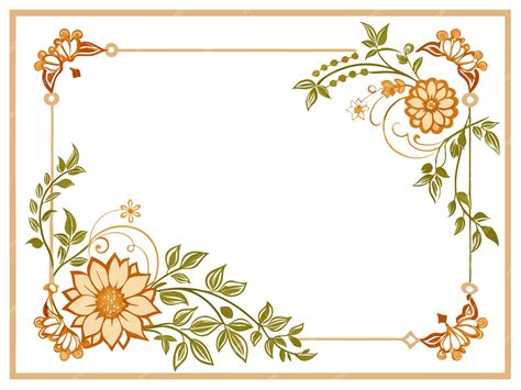 Elegant Floral Border Design | Premium AI-generated vector