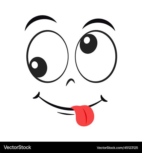 Cartoon silly face silly expression Royalty Free Vector