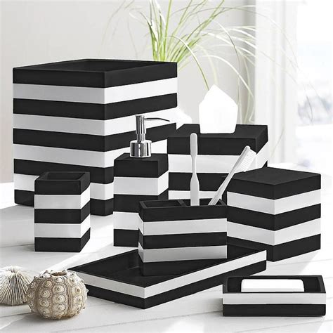 Black And White Themed Bathroom Accessories Scranton Products