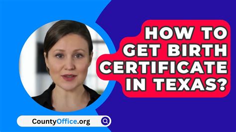 How To Get Birth Certificate In Texas CountyOffice Org YouTube