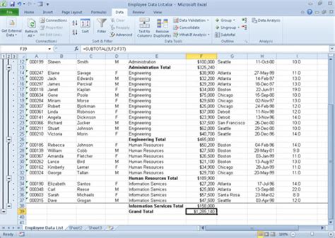 How To Insert Subtotals In An Excel Worksheet Dummies