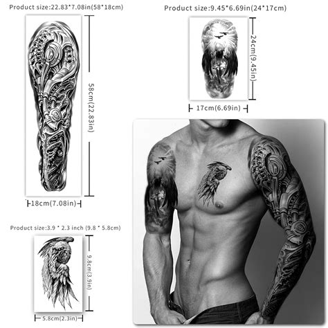 Yazhiji Waterproof Full Arm Temporary Tattoos With Skull India Ubuy