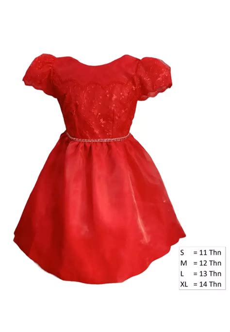 Jual Versail Dress 11 14 Thn Anak Perempuan Brukat Tile Sun Flower