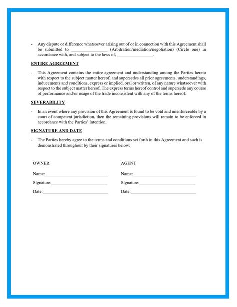 Free Commercial Property Management Agreement Template Parahyena